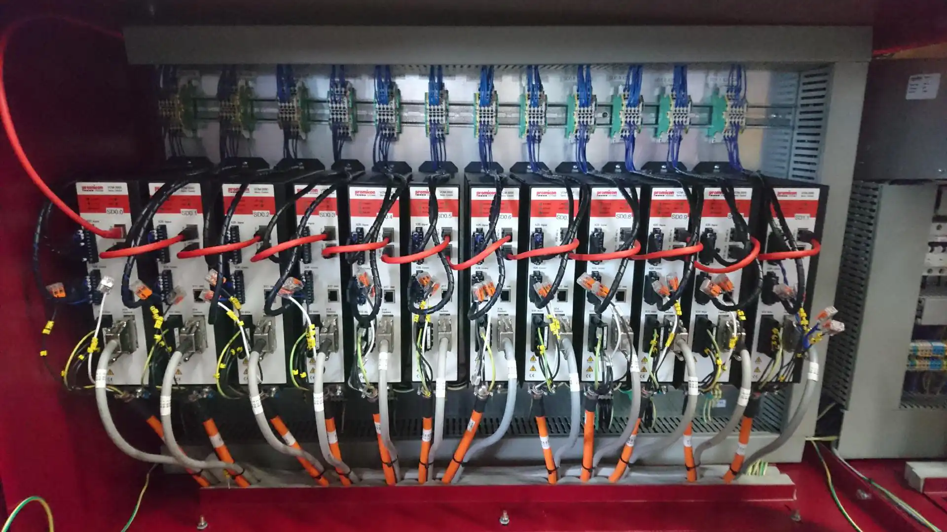 Schaltschrank von innen